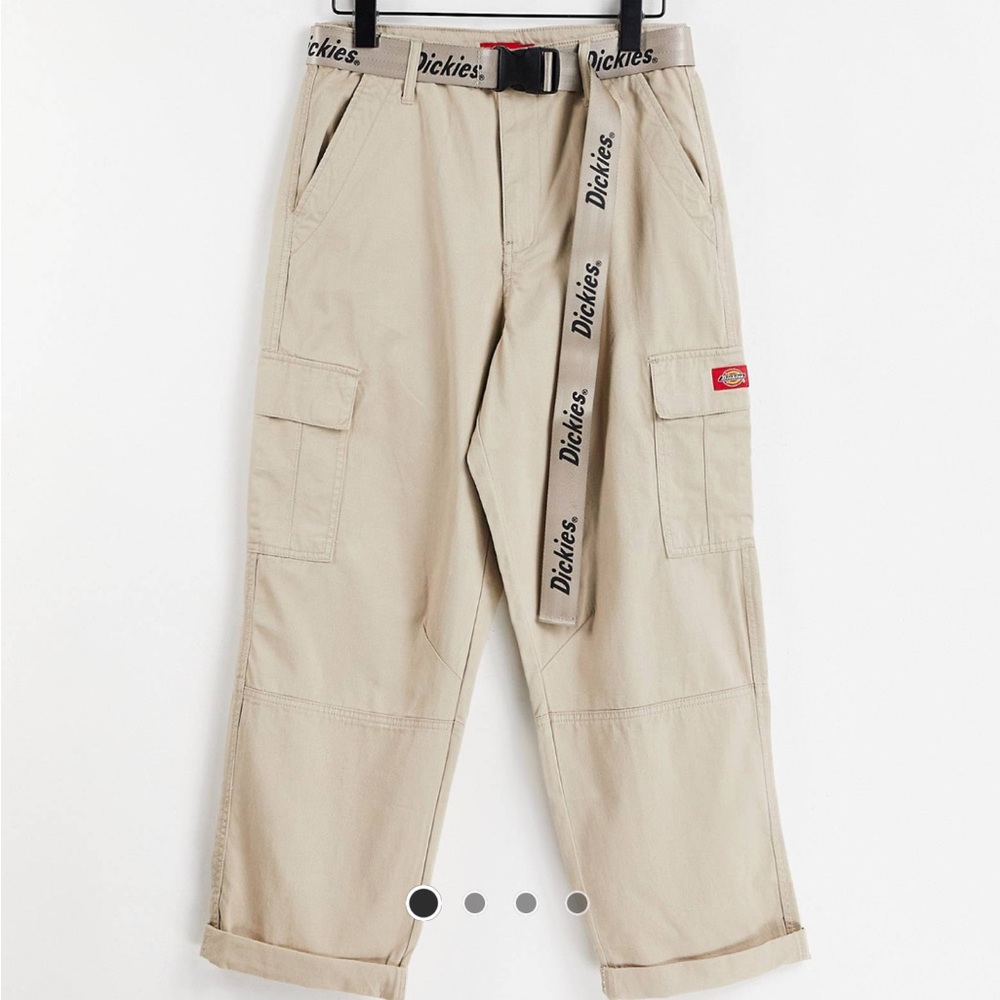 Dickies Khaki Belted Utility Cargo Pants